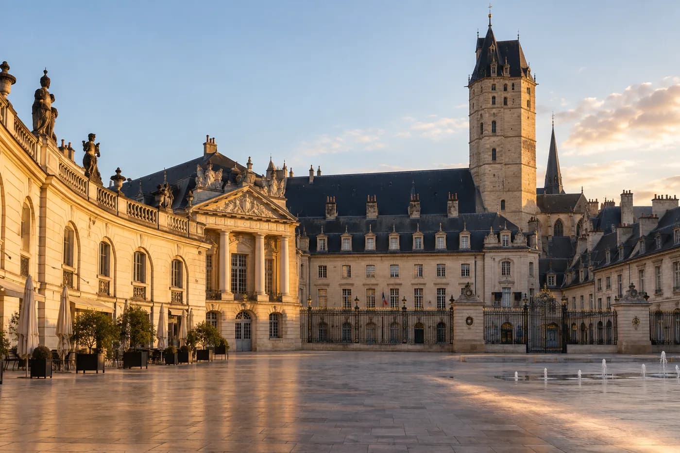 La place de la Libération et le palais des ducs, Dijon.