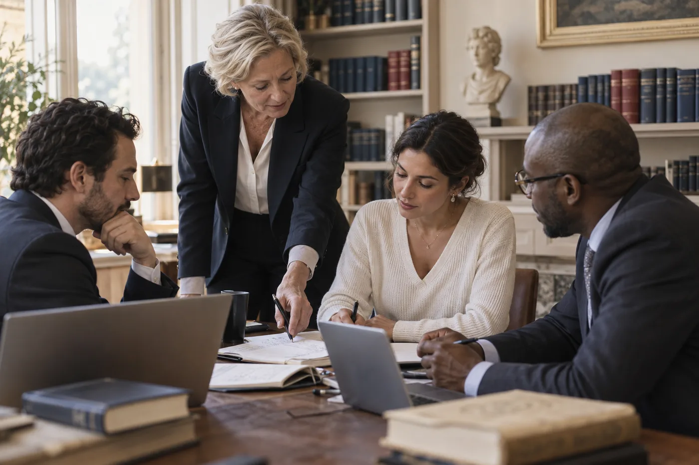 Atelier en bureau pour apprendre et partager des pratiques dans le secteur droit.